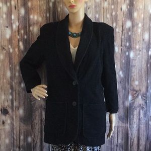 🐏Eddie Bauer black 100% wool blazer.🐏